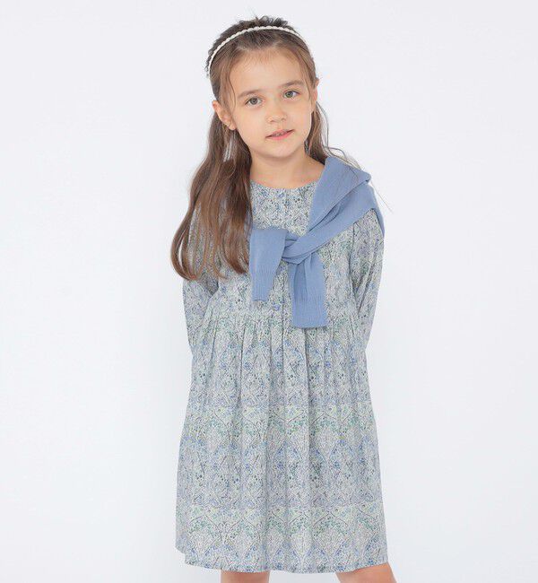 SHIPS KIDS「SHIPS KIDS:100～130cm / リバティ 長袖 ワンピース」|ワンピース|