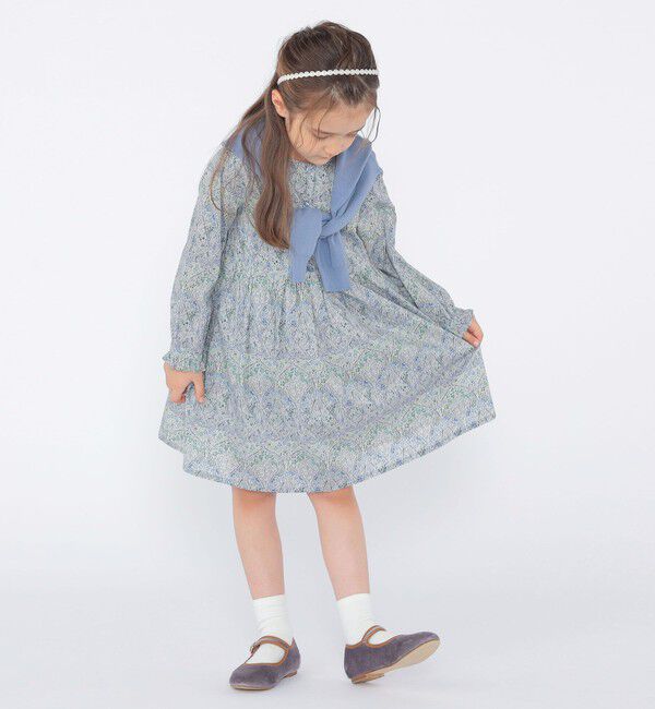 SHIPS KIDS「SHIPS KIDS:100～130cm / リバティ 長袖 ワンピース」|ワンピース|