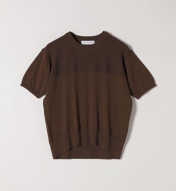 quaranciel「quaranciel:〈接触冷感/手洗い可能〉コンパクト シアー ニット TEE」|ニット・セーター|