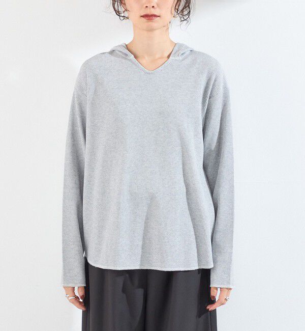 SHIPS Colors 「《予約》SHIPS Colors:〈手洗い可能〉TC ワッフル フーディー トップス◆」|Tシャツ・カットソー|