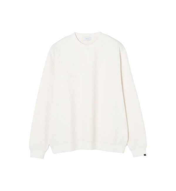 SHIPS any「SHIPS any:〈洗濯機可能〉ワッフル ワンポイント クルーネック Tシャツ(ロンT)◆」|Tシャツ・カットソー|