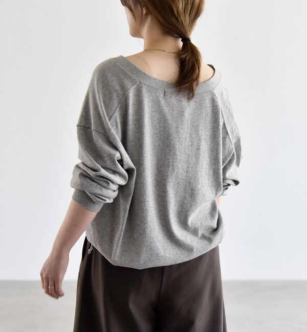 quaranciel「《予約》quaranciel:〈手洗い可能〉カシミヤ ミックス Vネック ドロスト カーディガン」|カーディガン|