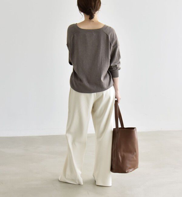 quaranciel「《予約》quaranciel:〈手洗い可能〉カシミヤ ミックス Vネック ドロスト カーディガン」|カーディガン|
