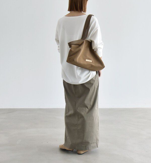 quaranciel「《予約》quaranciel:〈洗濯機可能〉カットジョーゼット ラウンドヘム ルーズ プルオーバー」|Tシャツ・カットソー|