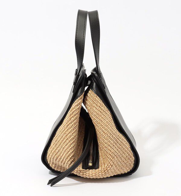 TOMORROWLAND GOODS「VIOLAd'ORO SANDRO ラフィア調 レザーコンビ ハンドバッグ」|ハンドバッグ|