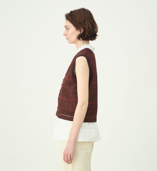MACPHEE「シアーツイード Vネックベスト」|ベスト・ジレ|