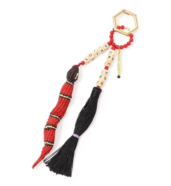 TOMORROWLAND GOODS「MERCEDES SALAZA Enjoy The Now Snake キーチェーン」|チャーム・キーホルダー|36 レッド系