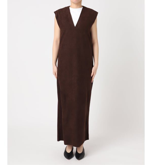  「FAUX SUEDE I-LINE DRESS：ワンピース」|ワンピース|