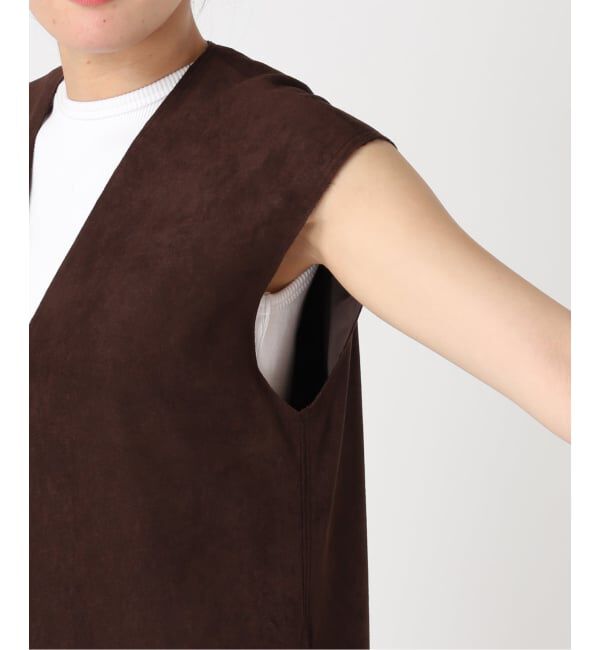  「FAUX SUEDE I-LINE DRESS：ワンピース」|ワンピース|