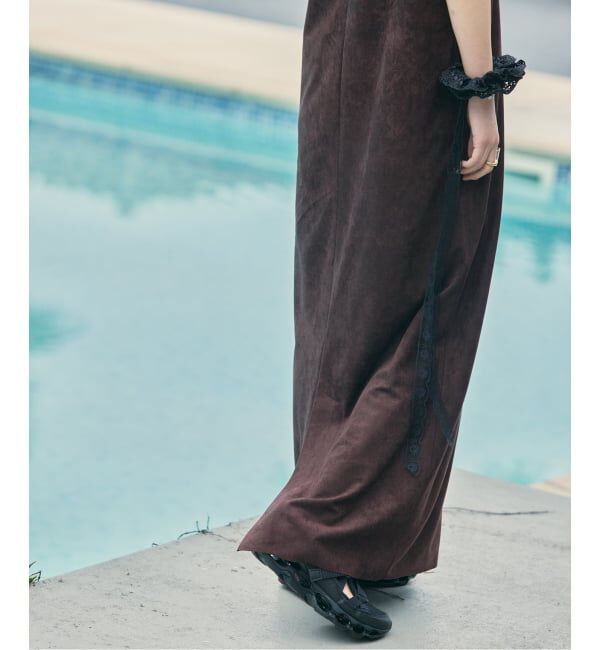  「FAUX SUEDE I-LINE DRESS：ワンピース」|ワンピース|