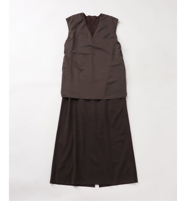  「FAUX SUEDE I-LINE DRESS：ワンピース」|ワンピース|
