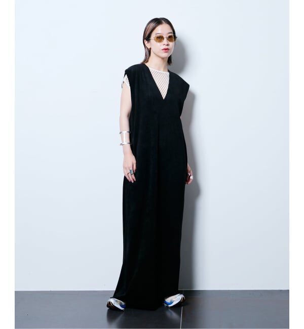  「FAUX SUEDE I-LINE DRESS：ワンピース」|ワンピース|