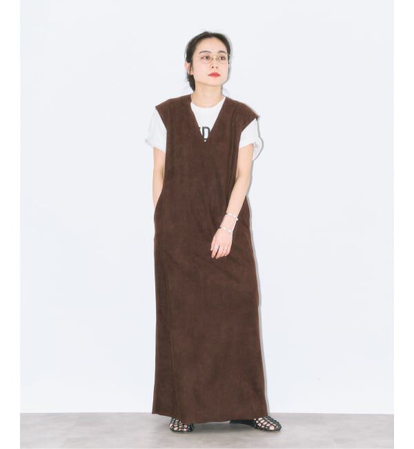  「FAUX SUEDE I-LINE DRESS：ワンピース」|ワンピース|