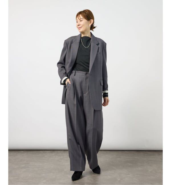 VERMEIL par iena「《予約》Refined チェックタックパンツ」|スラックス|