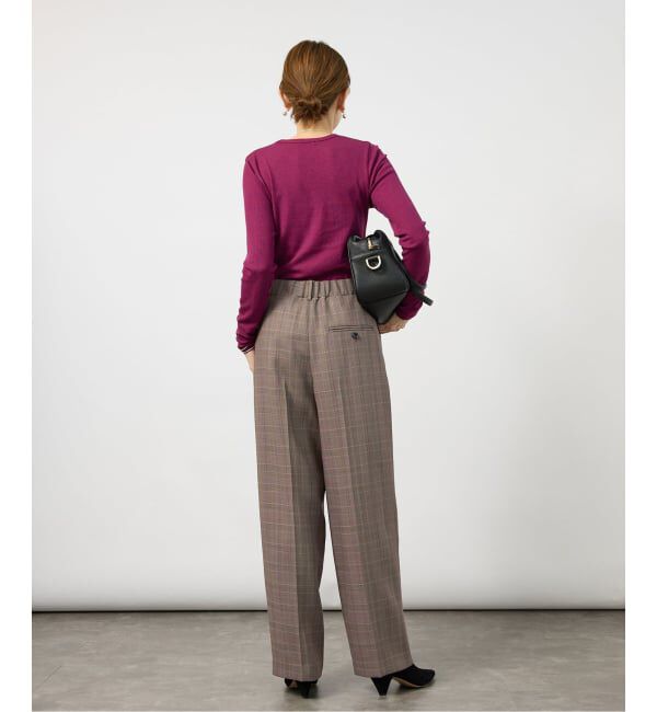VERMEIL par iena「《予約》Refined チェックタックパンツ」|スラックス|