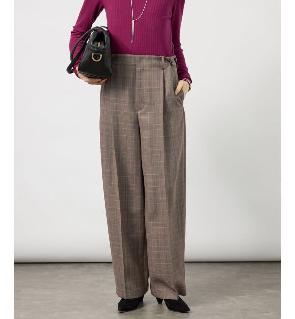 VERMEIL par iena「《予約》Refined チェックタックパンツ」|スラックス|