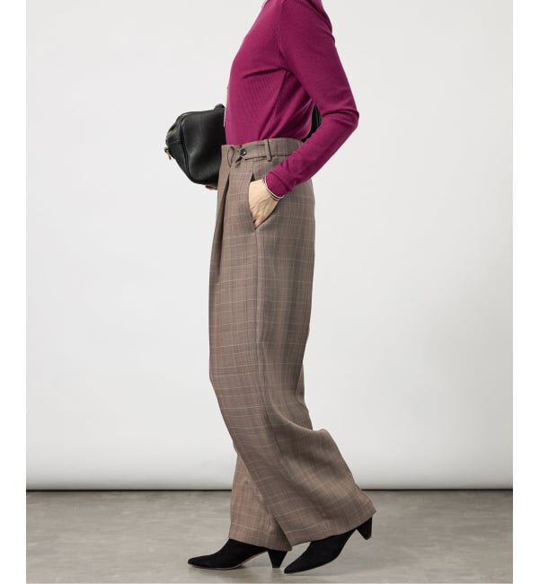 VERMEIL par iena「《予約》Refined チェックタックパンツ」|スラックス|