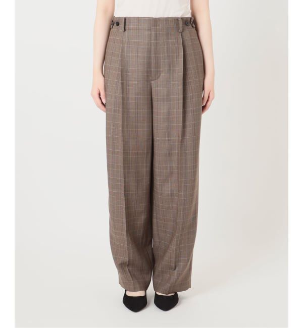 VERMEIL par iena「《予約》Refined チェックタックパンツ」|スラックス|