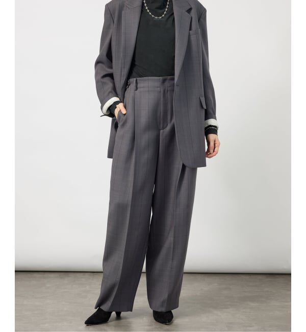VERMEIL par iena「《予約》Refined チェックタックパンツ」|スラックス|