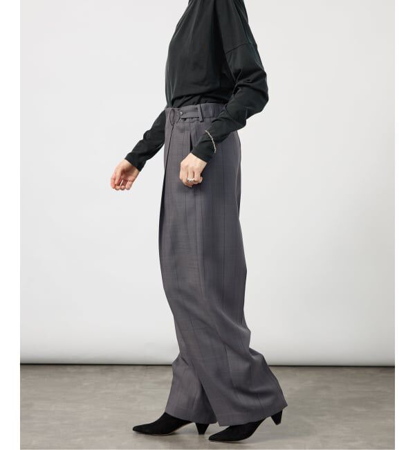 VERMEIL par iena「《予約》Refined チェックタックパンツ」|スラックス|