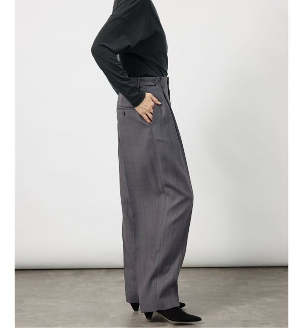 VERMEIL par iena「《予約》Refined チェックタックパンツ」|スラックス|