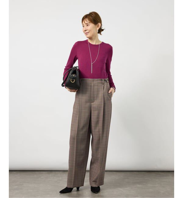 VERMEIL par iena「《予約》Refined チェックタックパンツ」|スラックス|