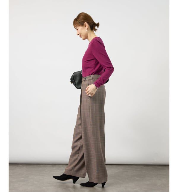 VERMEIL par iena「《予約》Refined チェックタックパンツ」|スラックス|