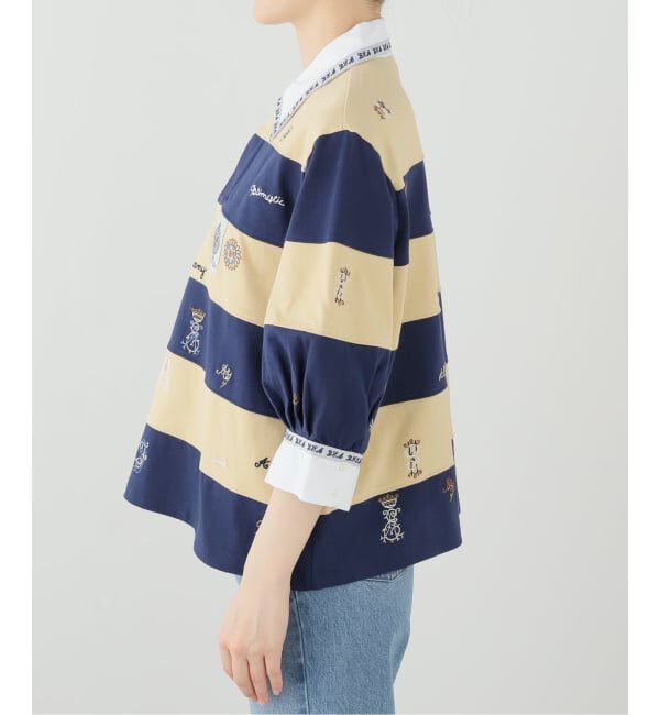 IENA LA BOUCLE「SEA NEW YORK シーニューヨーク JULIET EMB S/SLV RUGBY TOP PF26-127」|Tシャツ・カットソー|