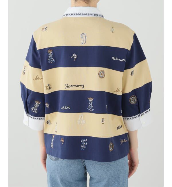 IENA LA BOUCLE「SEA NEW YORK シーニューヨーク JULIET EMB S/SLV RUGBY TOP PF26-127」|Tシャツ・カットソー|