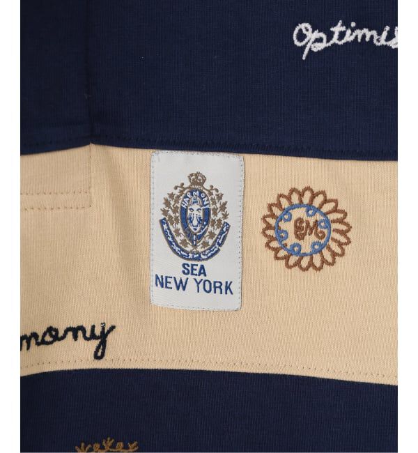 IENA LA BOUCLE「SEA NEW YORK シーニューヨーク JULIET EMB S/SLV RUGBY TOP PF26-127」|Tシャツ・カットソー|