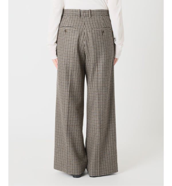 IENA「《予約》COUTURE D'ADAM/クチュールドアダム 別注 Shepherd Check Wide PT  26AW-078」|スラックス|