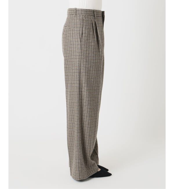 IENA「《予約》COUTURE D'ADAM/クチュールドアダム 別注 Shepherd Check Wide PT  26AW-078」|スラックス|