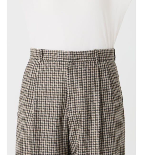 IENA「《予約》COUTURE D'ADAM/クチュールドアダム 別注 Shepherd Check Wide PT  26AW-078」|スラックス|