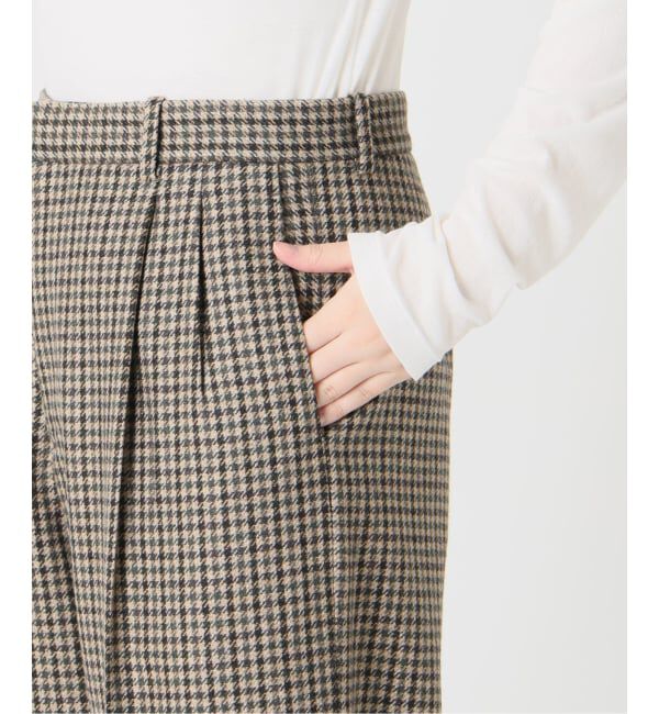 IENA「《予約》COUTURE D'ADAM/クチュールドアダム 別注 Shepherd Check Wide PT  26AW-078」|スラックス|