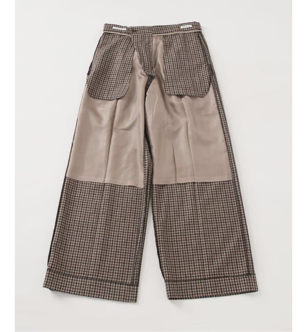 IENA「《予約》COUTURE D'ADAM/クチュールドアダム 別注 Shepherd Check Wide PT  26AW-078」|スラックス|