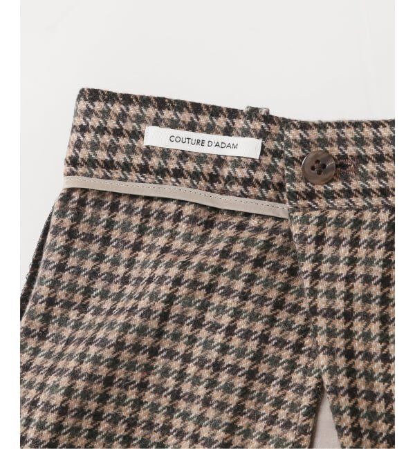IENA「《予約》COUTURE D'ADAM/クチュールドアダム 別注 Shepherd Check Wide PT  26AW-078」|スラックス|