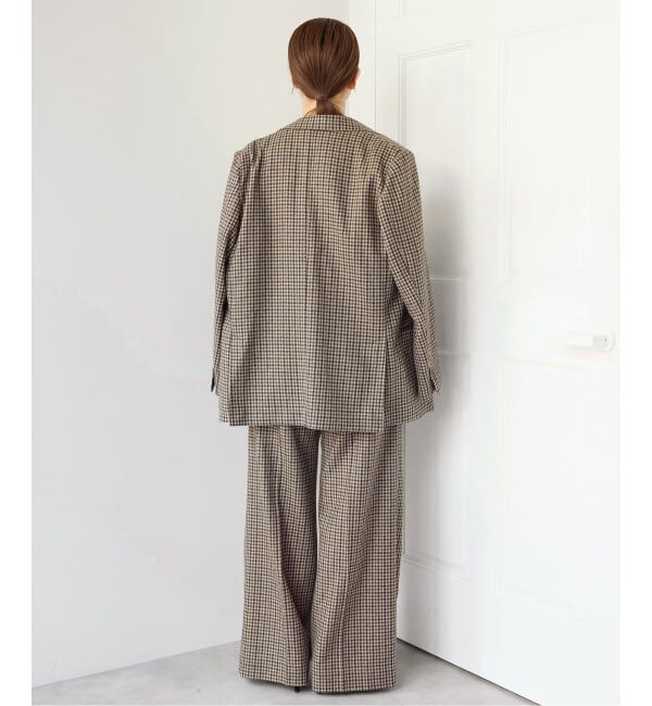 IENA「《予約》COUTURE D'ADAM/クチュールドアダム 別注 Shepherd Check Wide PT  26AW-078」|スラックス|