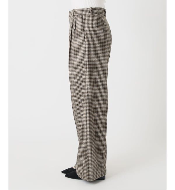 IENA「《予約》COUTURE D'ADAM/クチュールドアダム 別注 Shepherd Check Wide PT  26AW-078」|スラックス|
