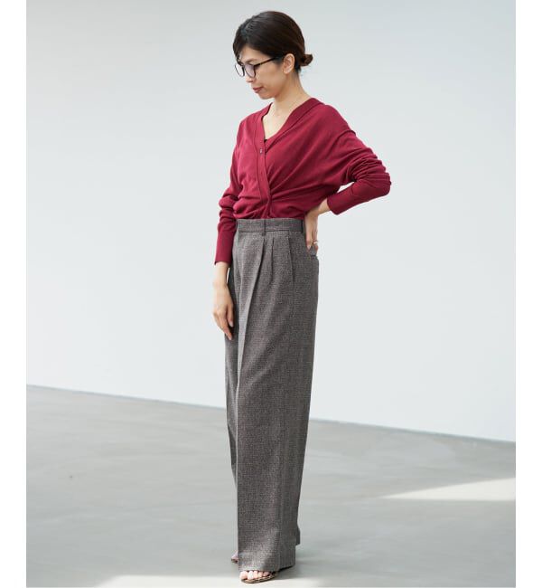 IENA「《予約》COUTURE D'ADAM/クチュールドアダム Italian Tweed Wide PT 26AW-078」|スラックス|
