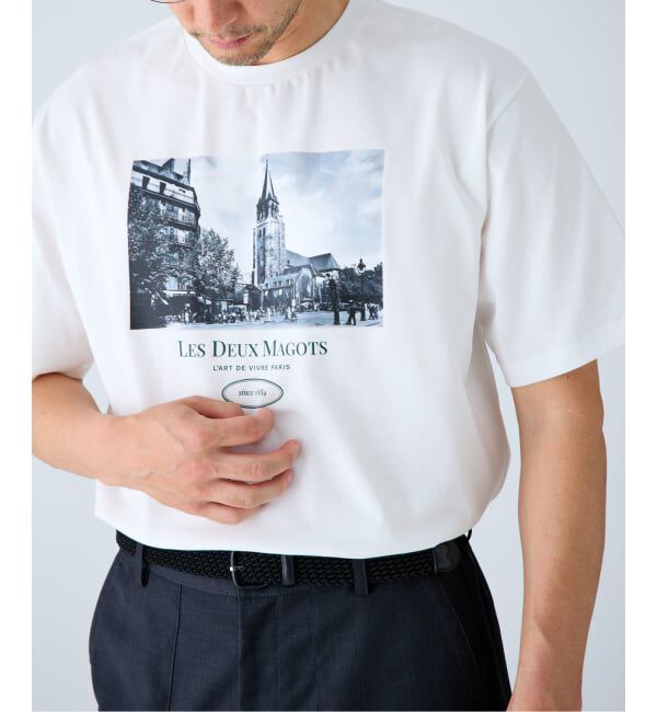 EDIFICE「LES DEUX MAGOTS (ドゥマゴ)  フォトTシャツ」|Tシャツ・カットソー|