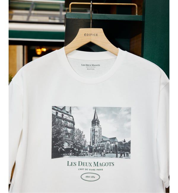 EDIFICE「LES DEUX MAGOTS (ドゥマゴ)  フォトTシャツ」|Tシャツ・カットソー|