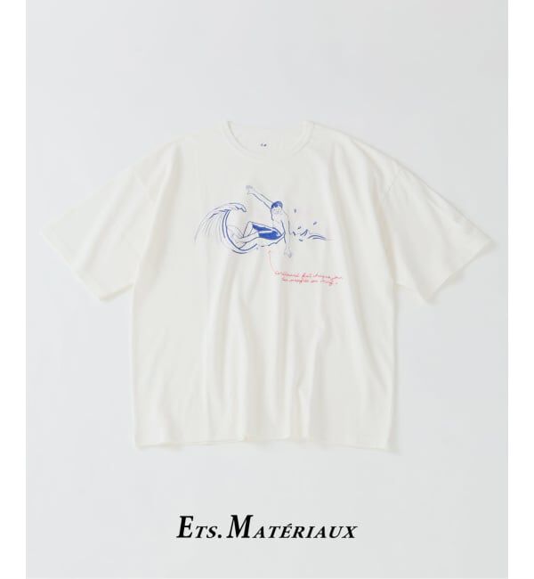 EDIFICE「《予約》C.Bongrand &times; ETS.MATERIAUX Embroidery Tシャツ」|Tシャツ・カットソー|ホワイト A