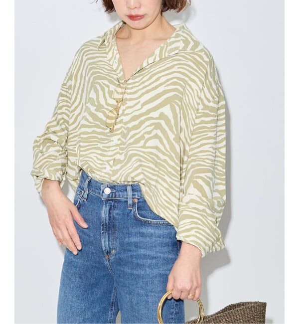 journal standard L'essage「別注【LUSANA / ルサーナ】SUN SHIRTS ZEBRA：シャツ」|シャツ・ブラウス|ベージュ