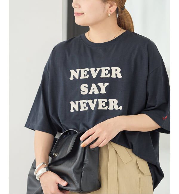 JOURNAL STANDARD「JS  FES NEVER  LOGO Tシャツ」|Tシャツ・カットソー|ネイビー