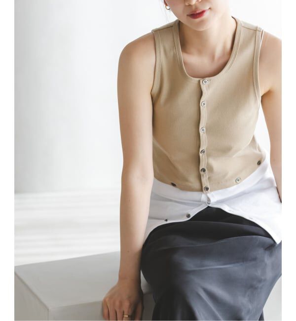 NOBLE「《カラー別注》KAYLE/ケイル HIGH GAUGE RIB DETACHABLE TANK」|タンクトップ|ベージュ