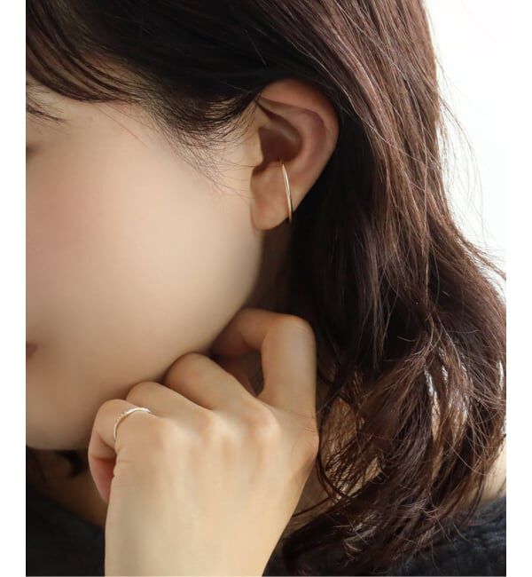 Lilas by Spick&Span「オーバルパイプイヤーカフ K10（片耳）」|イヤーカフ|