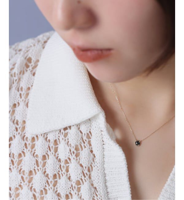Lilas by Spick&Span「ブラックダイヤローズカットネックレス K10」|ネックレス|