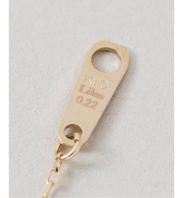 Lilas by Spick&Span「ブラックダイヤローズカットネックレス K10」|ネックレス|