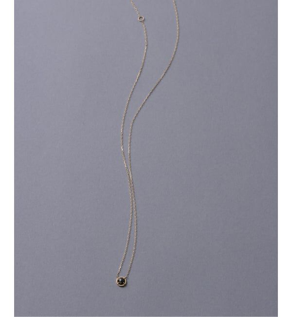 Lilas by Spick&Span「ブラックダイヤローズカットネックレス K10」|ネックレス|
