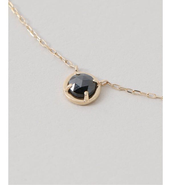 Lilas by Spick&Span「ブラックダイヤローズカットネックレス K10」|ネックレス|